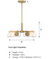Latitude 4 Light Chandelier  Brushed Gold