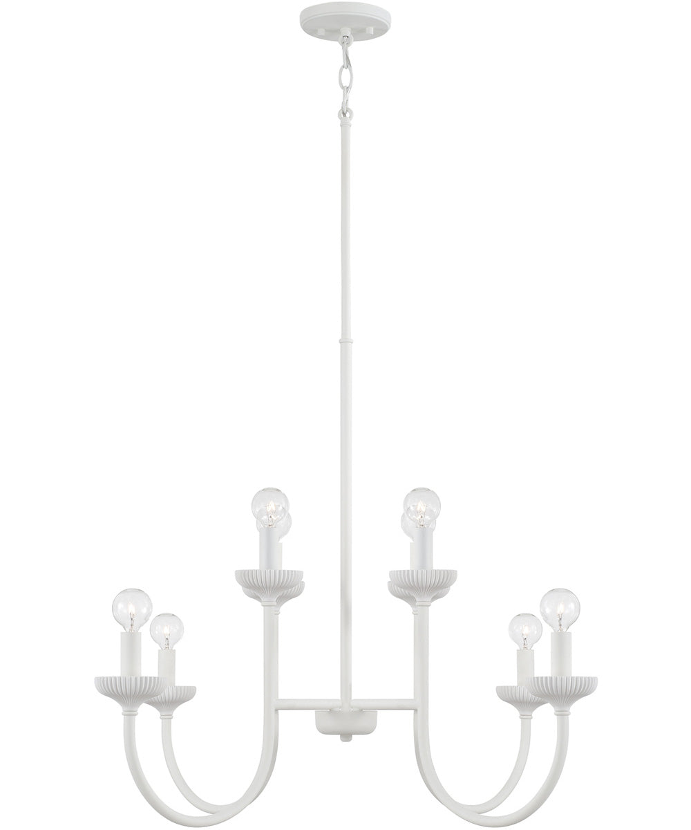 Mallory 8-Light Chandelier Ceramic White