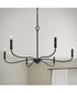 Ilia 6-Light Large Chandelier Matte Black