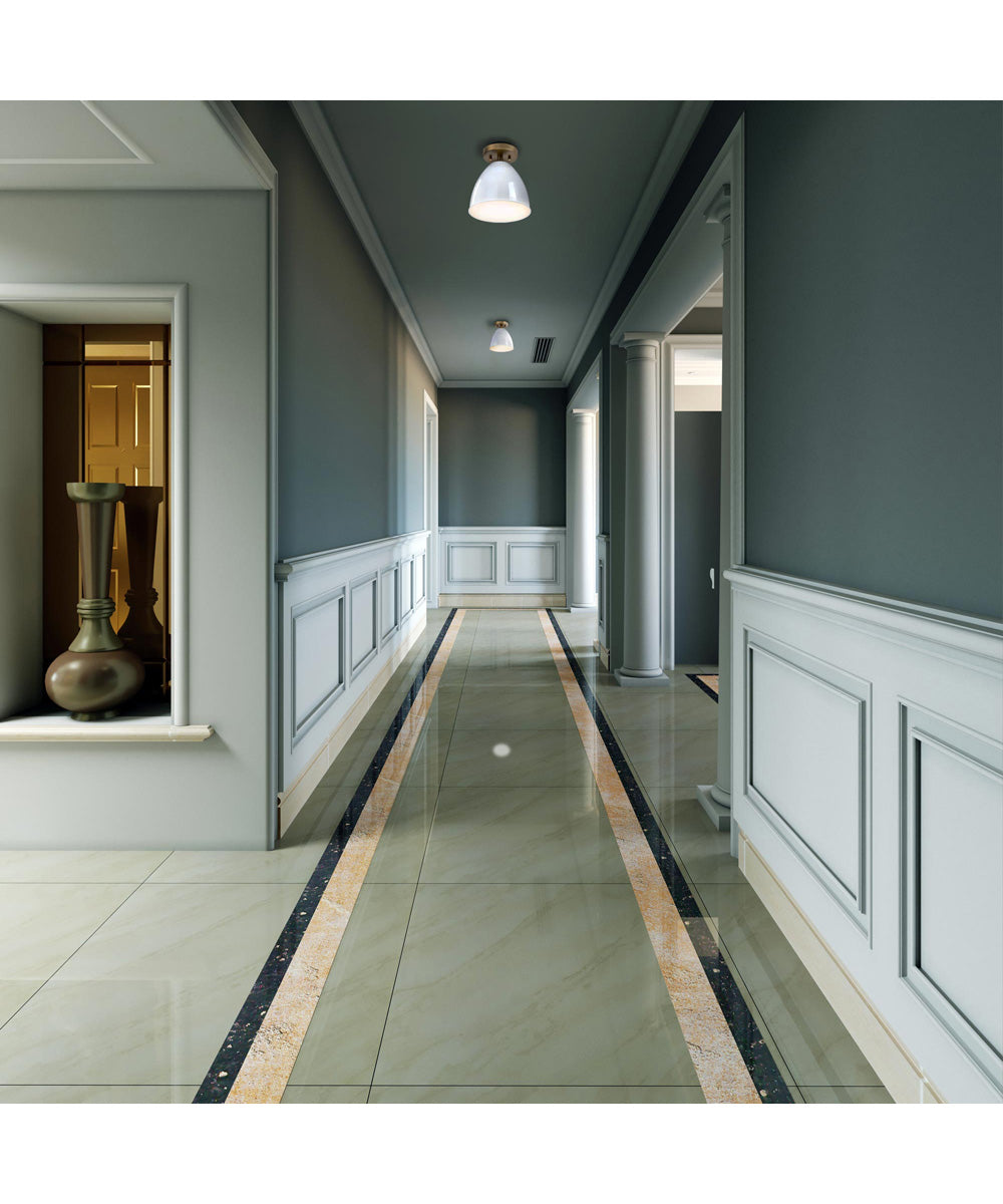 Biba 1 Light Semi Flush  Brushed Gold