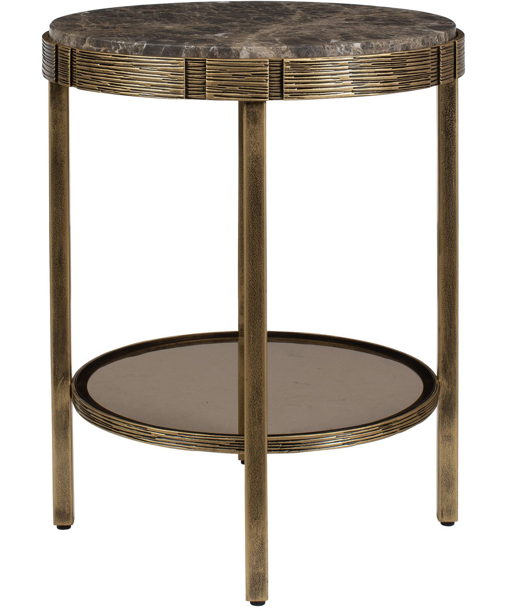 Cusano Round Dark Marble Accent Table