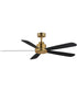 Daisies 60 inch 5-Blade Fan w LED White/Natural Aged Brass