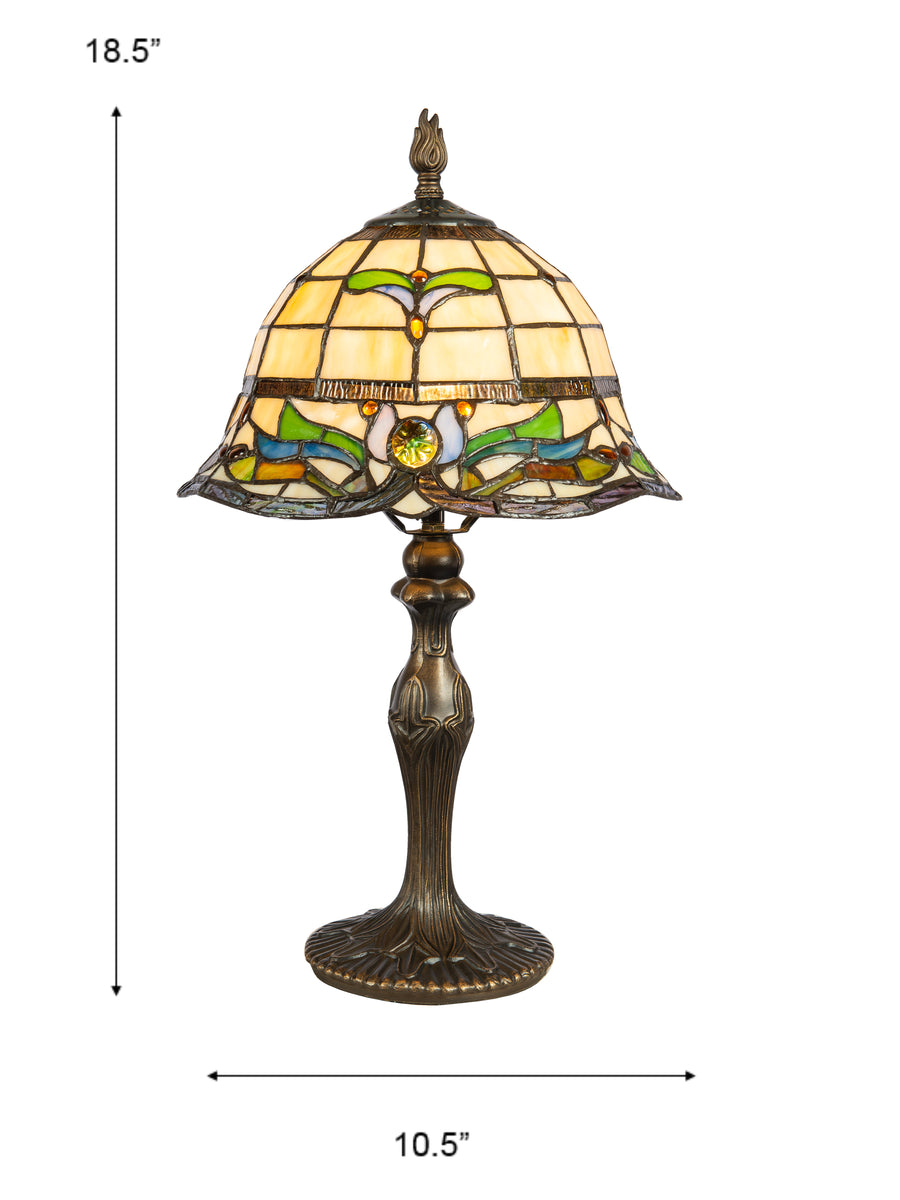 Jassmyne 18.5 Inch  Tall Handmade Tiffany Table Lamp