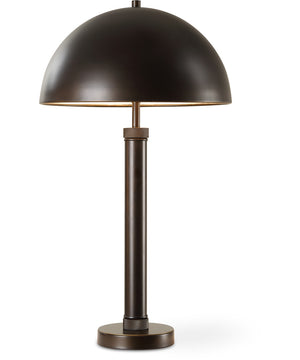Metal Table Lamp with Metal Dome Shade
