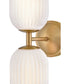 Ava 2-Light Medium Two Light Sconce in Lacquered Brass