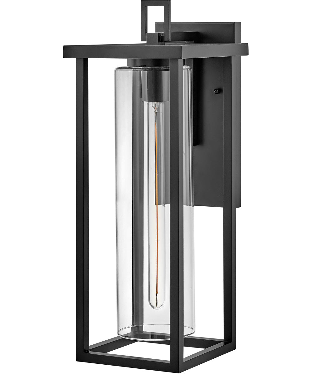 Mateo 1-Light Large Wall Mount Lantern in Black