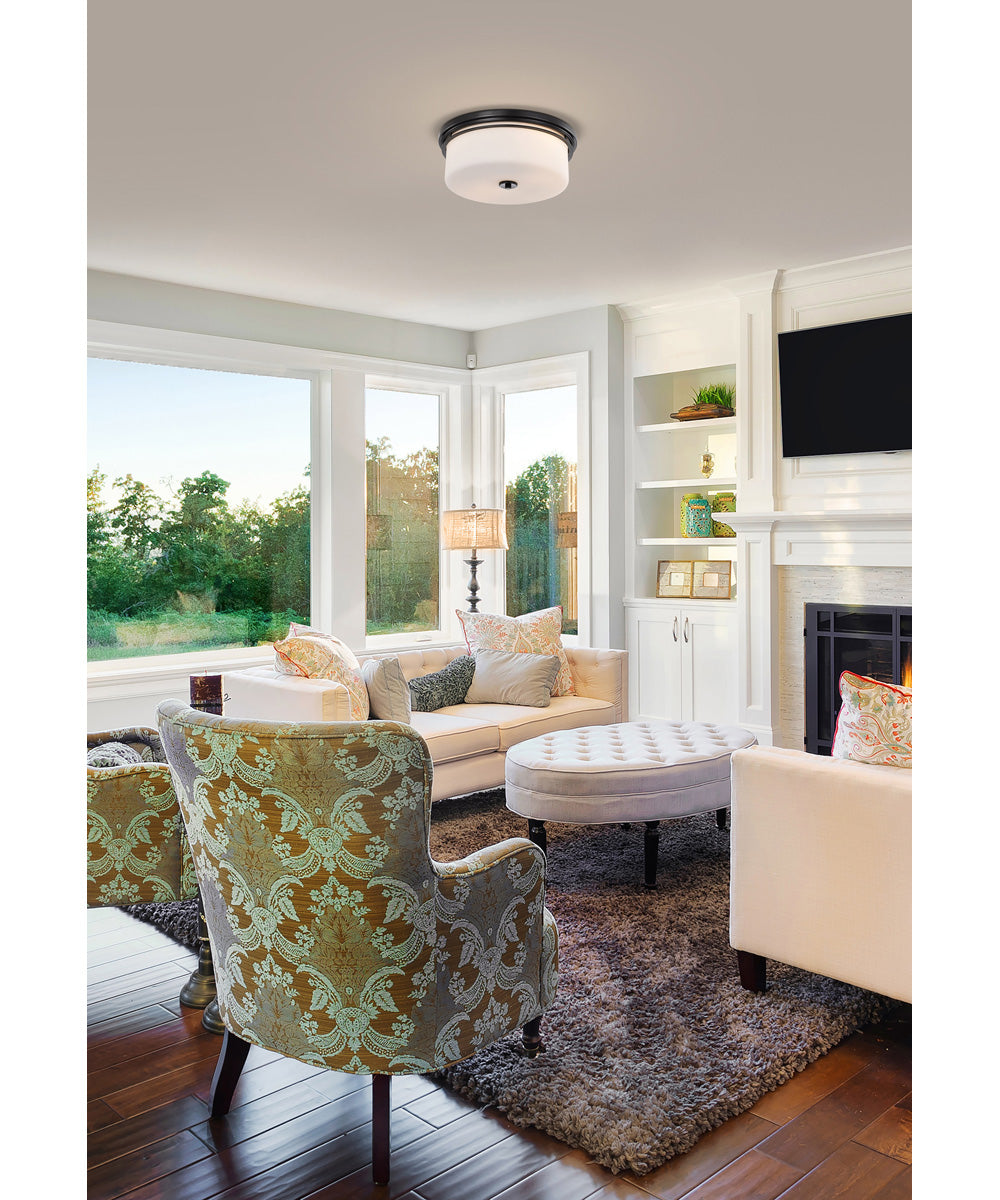 Warren 2-Light Close-to-Ceiling Gun Metal