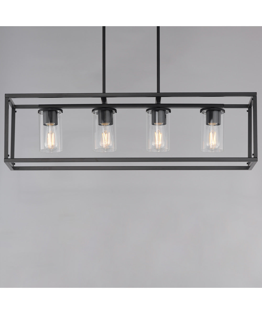 Lateral 4-Light Linear Pendant Black