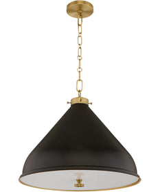 Bonnel 1-light Pendant Matte Black|Aged Brass