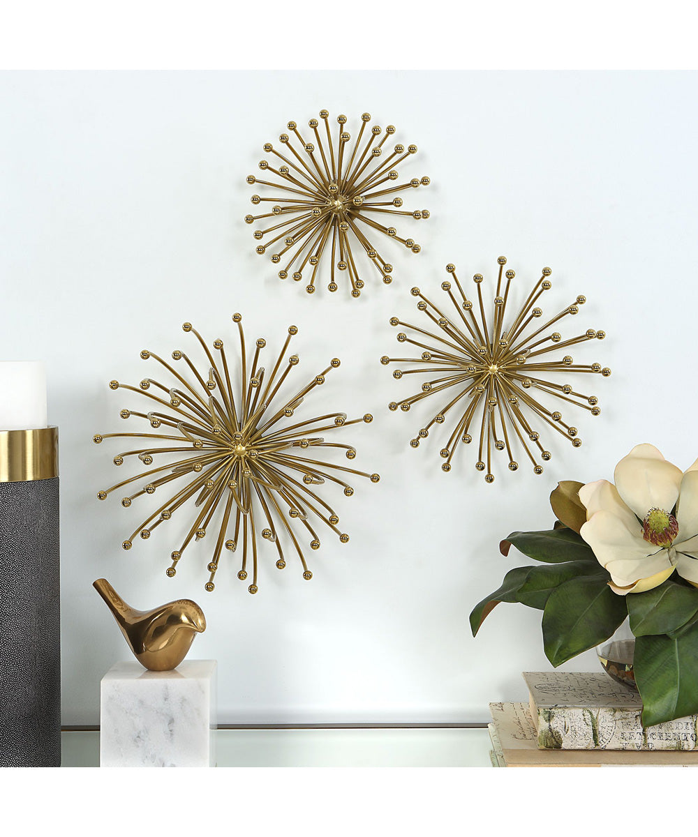 Aga Gold Metal Wall Decor, Set of 3