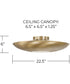 Gia 4-Light Semi-Flush Aged Brass