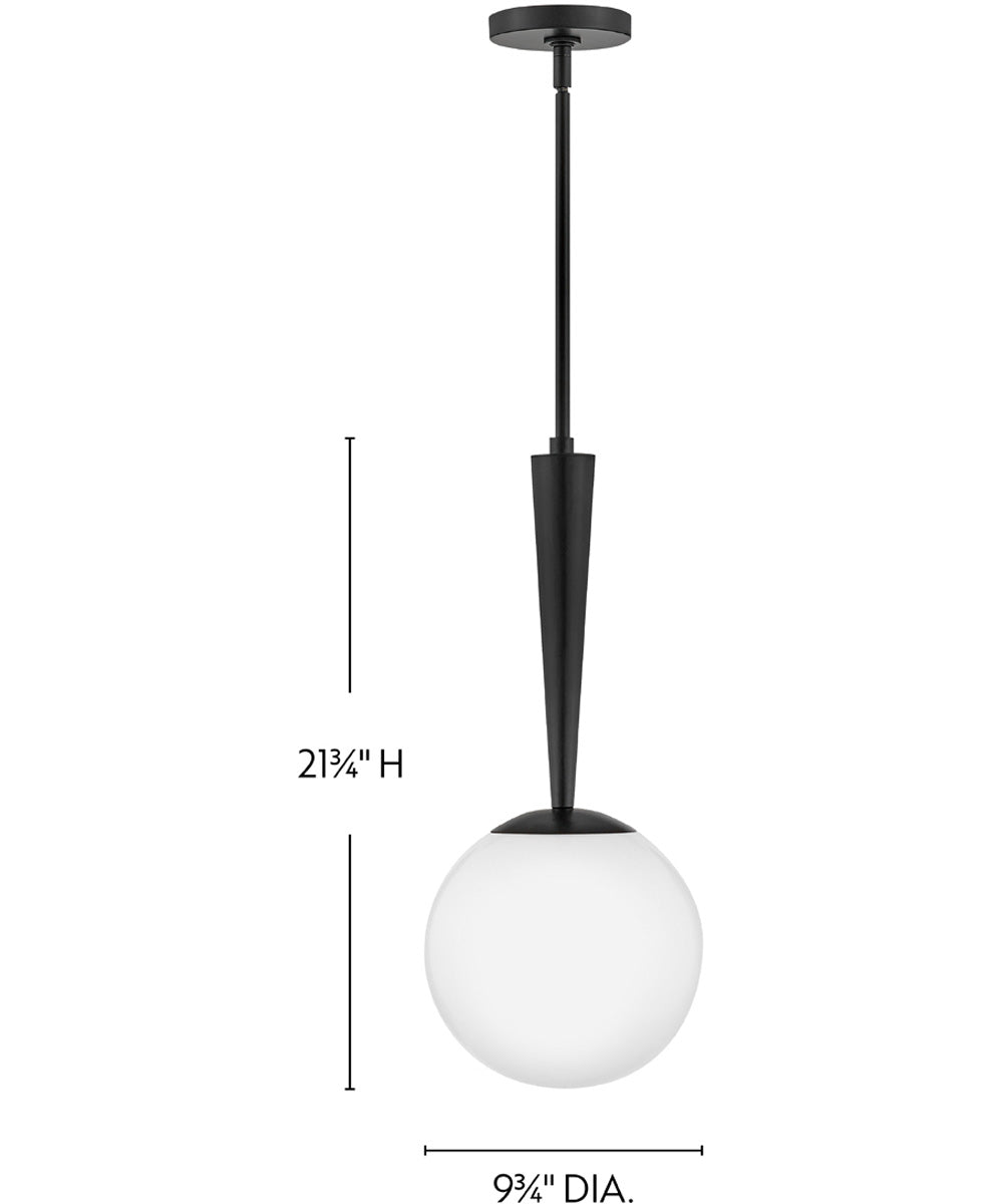 Izzy 1-Light Small Pendant in Black