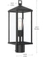 Cantley Outdoor Post Mount Lantern Light with Clear Glass Panels Matte Black