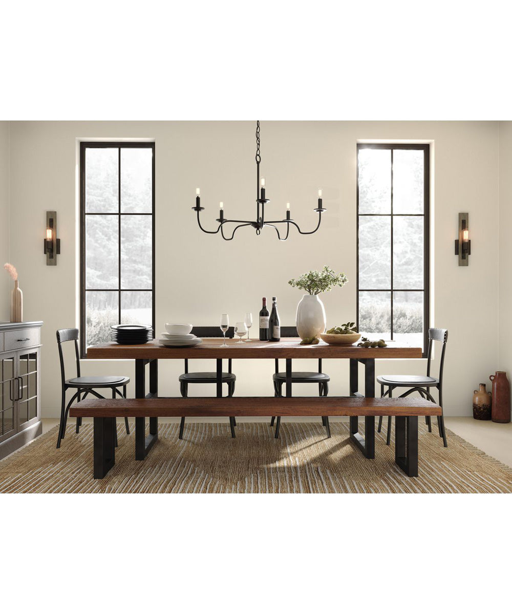 Canebrake 5-Light Chandelier Light Matte Black