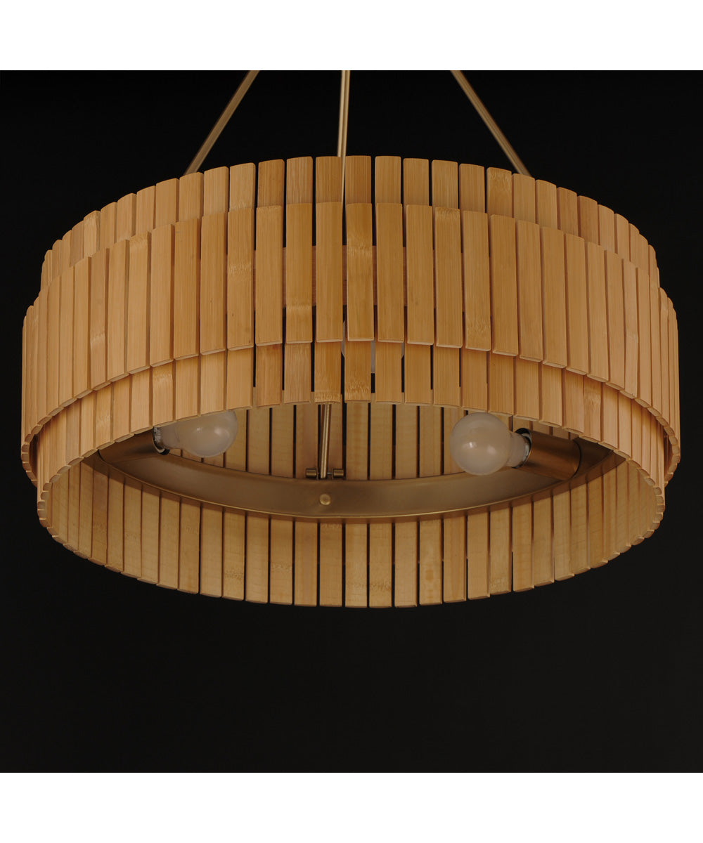 Satori 3-Light Chandelier Natural Aged Brass