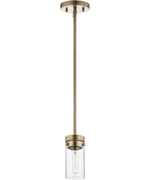 Intersection 1-Light Pendant Burnished Brass