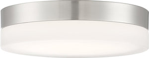 11"W Pi 1-Light LED Close-to-Ceiling Brushed Nickel