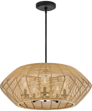 Luca 5-Light Medium Single Tier Chandelier in Black