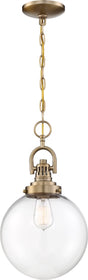 10"W Skyloft 1-Light Pendant Burnished Brass