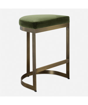 Ivanna Brass Moss Counter Stool
