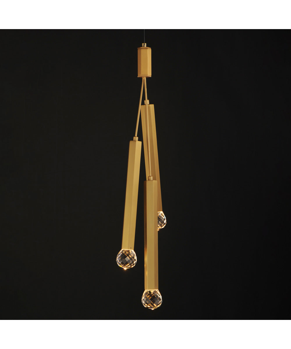 Allumettes 3-Light LED Pendant Gold