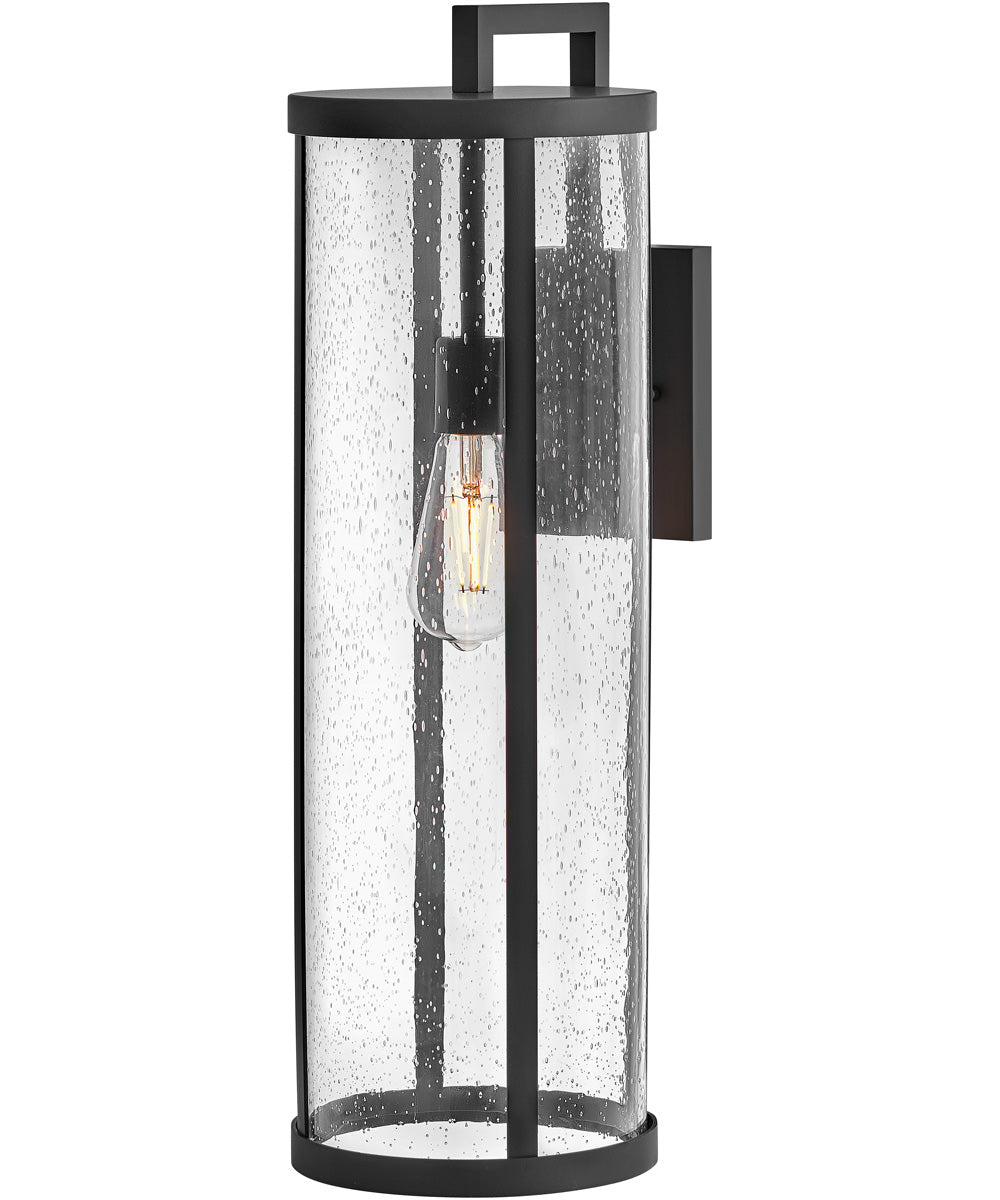 Alfie 1-Light Large Wall Mount Lantern in Black