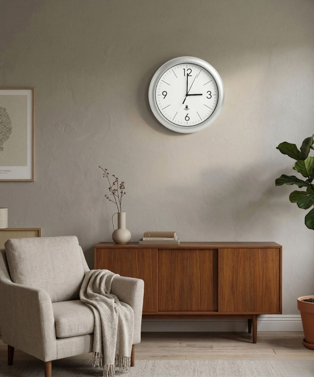 Chicago Lighthouse Designer Quartz Wall Clock – Modern 14” Minimalist Wall Clock