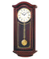 27"H Wall Clock Mahogany Solid Wood