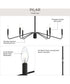 Pilar 6-Light Chandelier Matte Black
