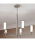 Mack 5-Light Chandelier with Layered Glass Shades Brushed Nickel