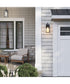 Cantley Large Outdoor Wall Lantern with Clear Glass Panels Matte Black