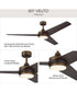 Velto 60-in. 3-Blade LED Modern Ceiling Fan Heritage Brushed Bronze