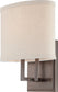 8"W Gemini 1-Light Vanity & Wall Hazel Bronze
