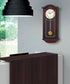 27"H Wall Clock Mahogany Solid Wood
