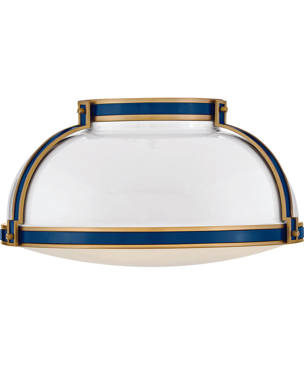 Barton 3-Light Medium Flush Mount in Gloss White