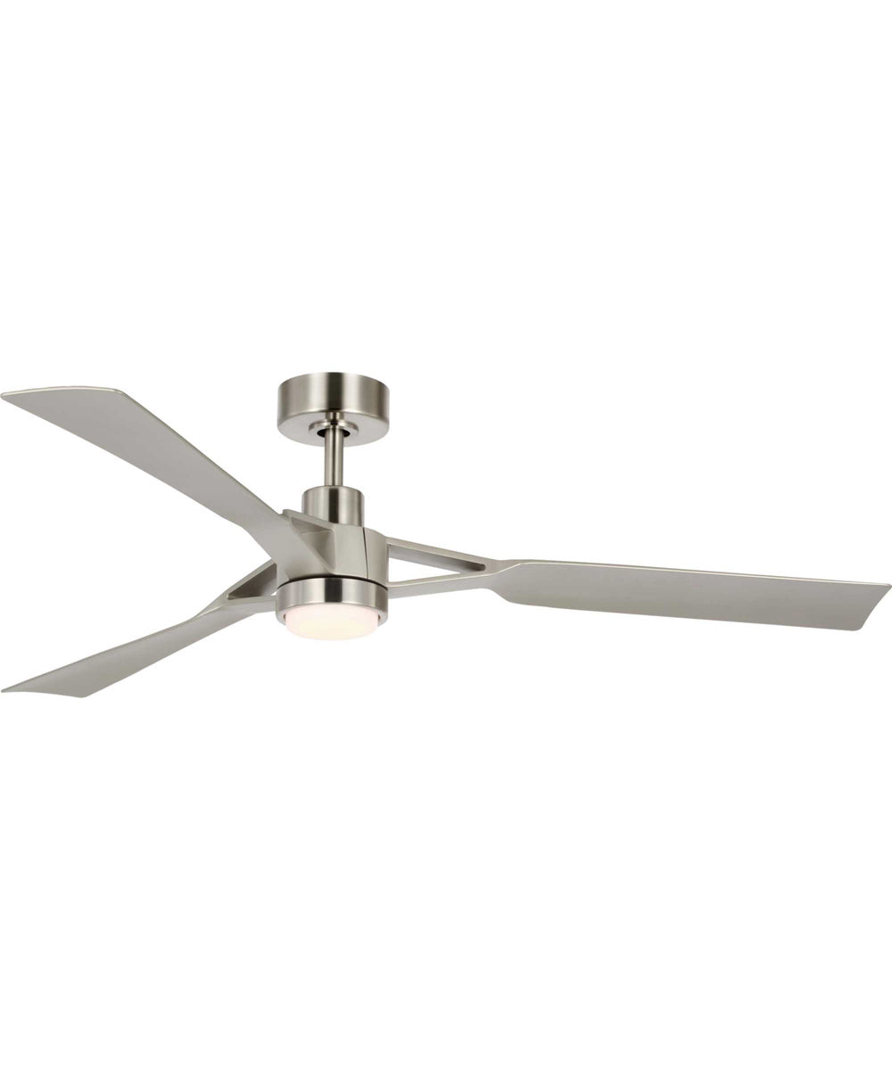 Belen 60-in 3-Blade Modern Ceiling Fan with Silver Blades Brushed Nickel
