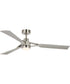 Belen 60-in 3-Blade Modern Ceiling Fan with Silver Blades Brushed Nickel