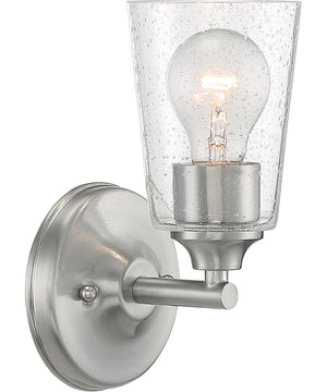 5"W Bransel 1-Light Vanity & Wall Brushed Nickel