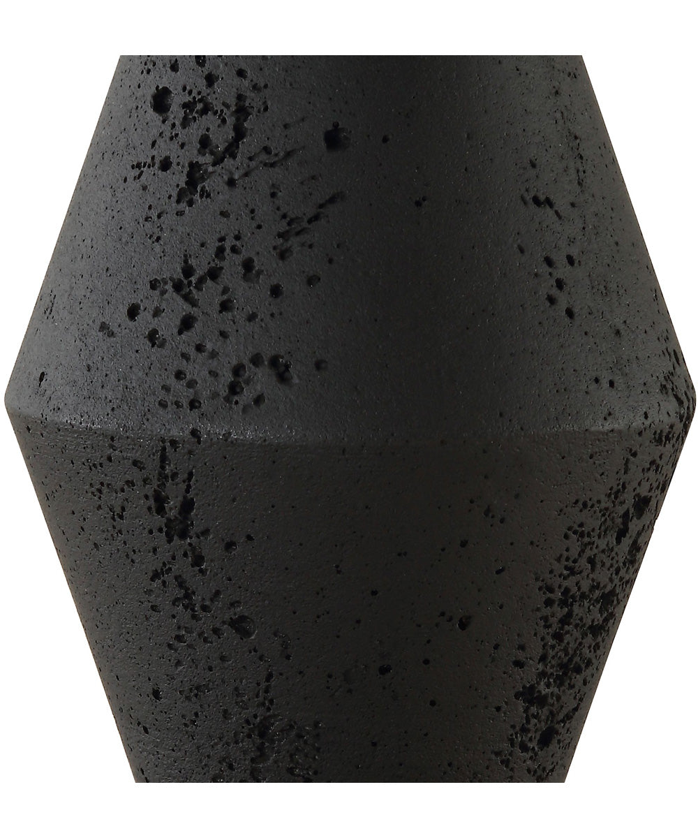 Threefold Black Stone Table Lamp