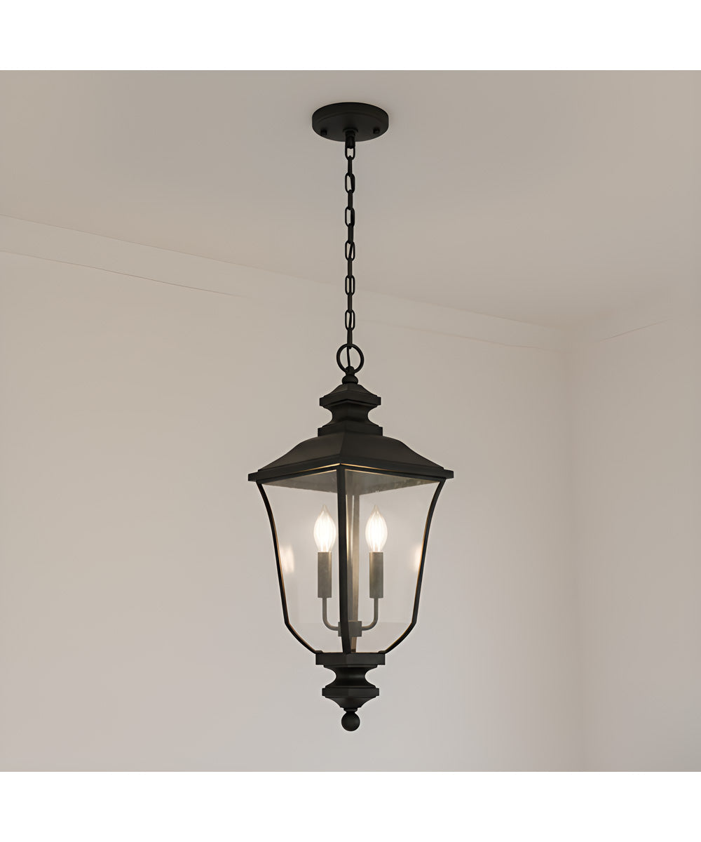 Farley 3-light Outdoor Pendant Light Matte Black