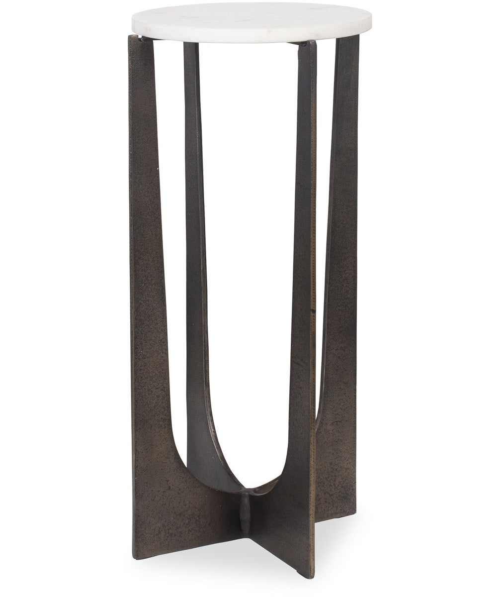Accent Table in Marble Brass Bronze