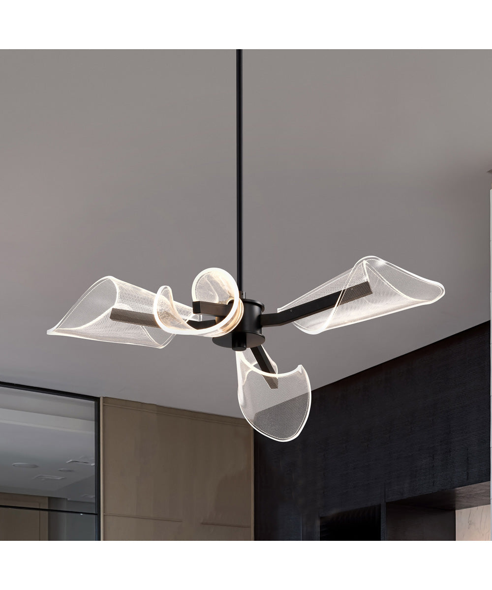 Sedona 4-Light Chandelier Matte Black