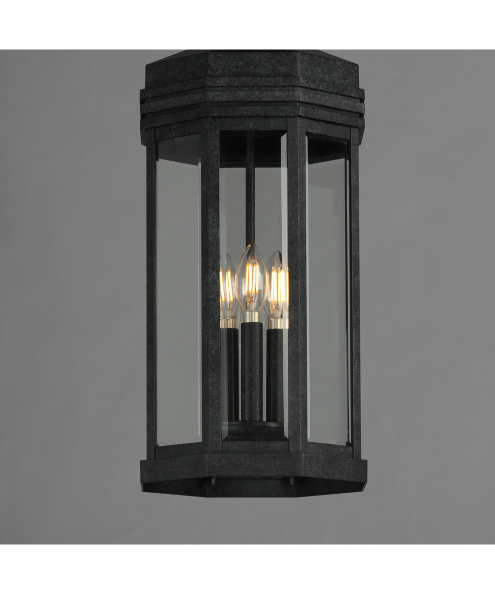 Wright 3-Light Outdoor Pendant Black Patina