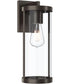 Kagen Large Outdoor Wall Light with Clear Glass Panels Antique Bronze