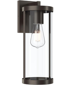 Kagen Large Outdoor Wall Light with Clear Glass Panels Antique Bronze