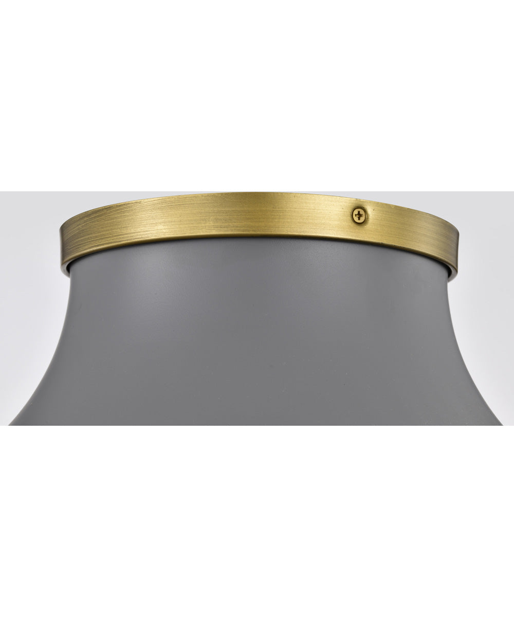 Lafayette 3-Light Close-to-Ceiling Matte Gray