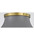 Lafayette 3-Light Close-to-Ceiling Matte Gray