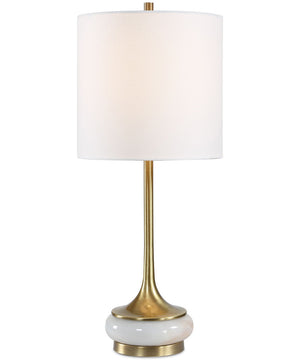 Molena Brass & Pearly Stone Table Lamp