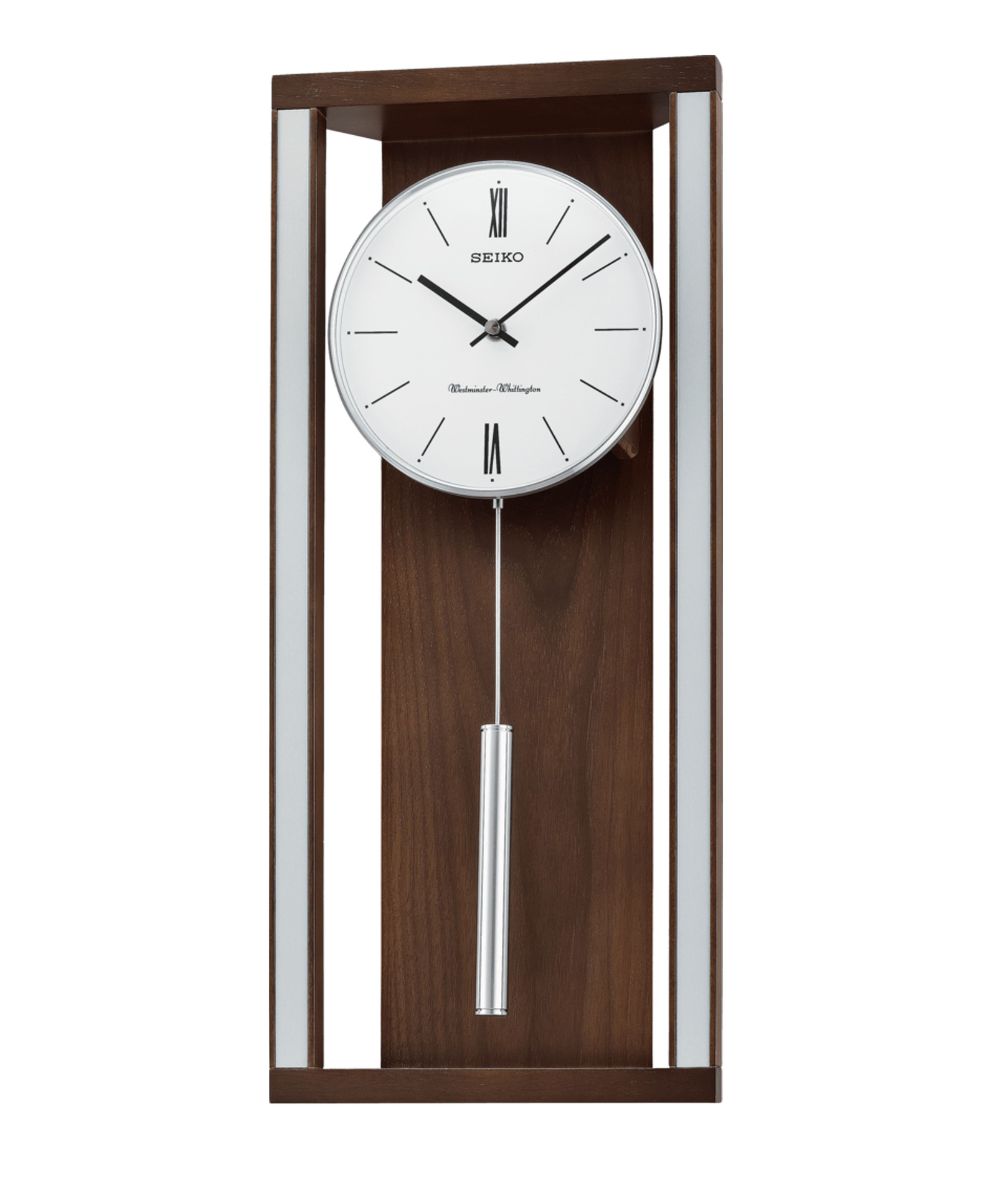 Wall Clock with Pendulum and Dual Chimes