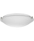 Linen Dome 16-1/4" 3-Light Transitional Etched Linen Glass Flush-Mount Light Brushed Nickel